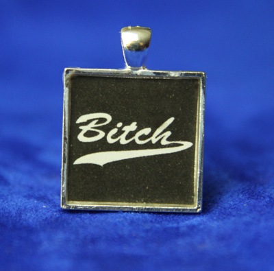bitch keychain pendant