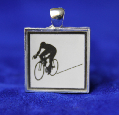 cycling bike keychain pendant