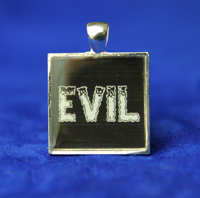 evil keychain pendant