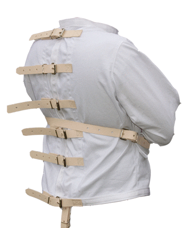 leather strap straight jacket